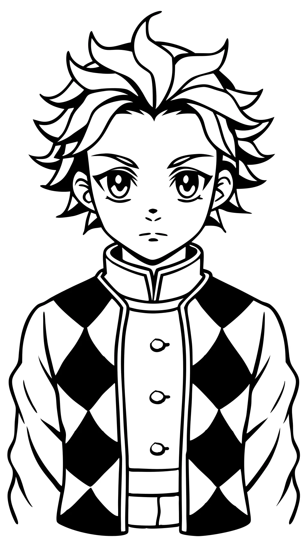 coloriage tanjiro